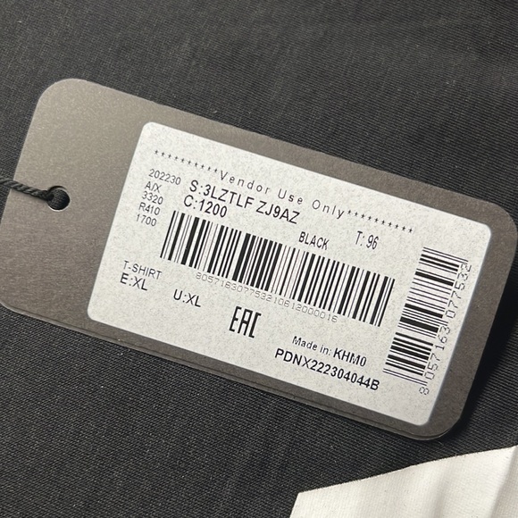 NWT -  ARMANI EXCHANGE Men's Large Logo Tee, Black - Size XL - Picture 14 of 16